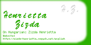 henrietta zizda business card